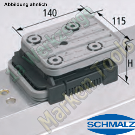 CNC Schmalz Vakuum-Sauger VCBL-K2 140x115x50  140x115mm