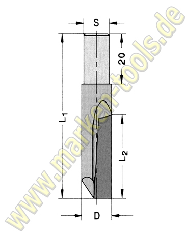 Ø 10x27mm HM Oberfräser Z1 HW S=9.5mm