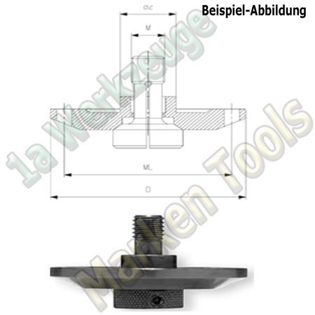 Sägeflansch zu EASY FIX Sägeblattaufnahme Ø70 EASY FIX Schraube-