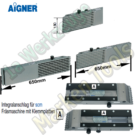 Aigner Integralanschlag scm Tischfräse 650mm 650mm x 150mm-