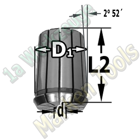 Präzisions Spannzange 9mm 462E OZ25 DIN 6388 B (ISO 10897 B)