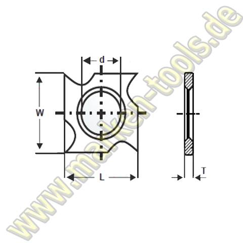 HM HW Wendeplatte Wendemesser 18 x 18 x 2,45 Vorschneider Hakenform 10 Stück
