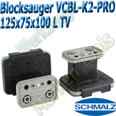 CNC Schmalz Vakuum-Sauger VCBL-K2-PRO 125x75x100 L-TV  mit Tastventil 160x115mm