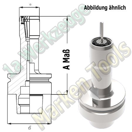 HSK 63F CNC Spannzangenfutter ER16 426E  Spannzange A=100mm D=29mm Zeta Innenmutter