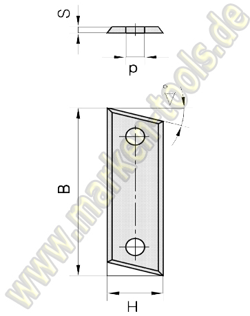 Wendemesser mit Fase 27 x 9 x 1.5 Standard Qualität VE=10 Stück