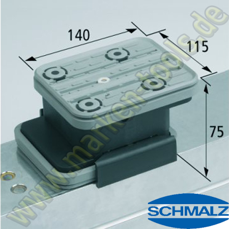 CNC Schmalz Vakuum-Sauger VCBL-K2 140x115x75 TV 140x115mm