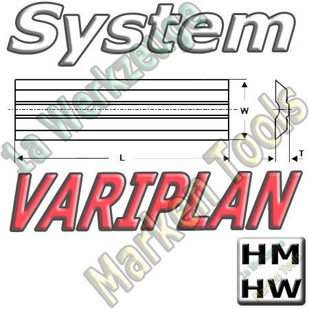 100x16x3.7mm Variplan System Hobelmesser HM HW (2Stck.)