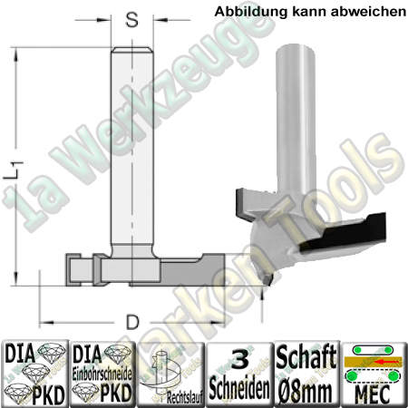 Fixchip Dia Nutfräser Ø35x6x45mm Z=3 S=8x35mm-