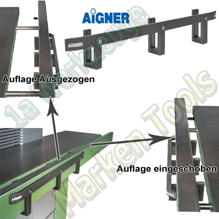 Aigner Befestigungsschiene für Tischfräse mit ausziehbarer Auflage Gr.2 830x80x40-