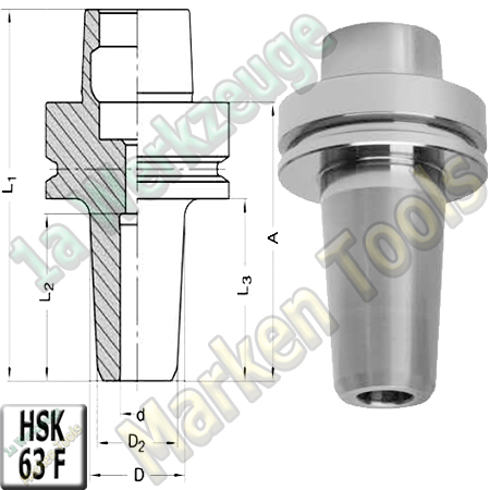 HSK 63F CNC Schrumpffutter Ø25 A=75