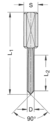 Ø 5x35x70mm Stiftbohrer VHM Z1 S=10