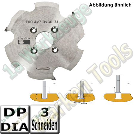 CNC DP Dia Clamex P Nutfräser Ø100.4 x7x22mm Z=3 NL4/4,5/36