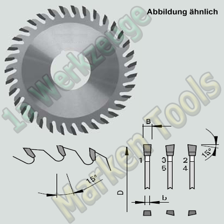 HM HW Stehle Rückwandnuter Ø125x5,0x4,0xØ30 Z=35 F-WS-WS NL 4/5,5/48R + 4/5,5/48L-