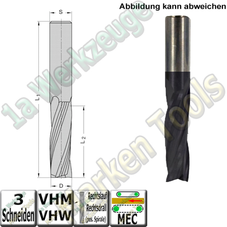 Ø 20mm x75x135mm Z3 Schlichtfräser Spiralnutfräser VHW VHM S=20 RR Beschichtet-