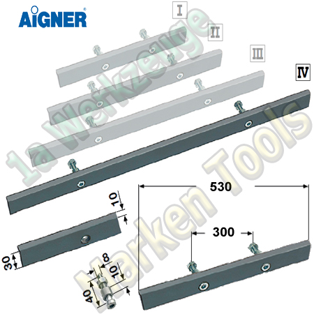 Aigner Befestigungsschiene Gr.4 530x30x10mm gerade-