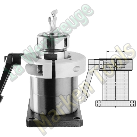 Montagevorrichtung MV1 für Spannfutter und Fräsdorne SK30 / HSK50F-
