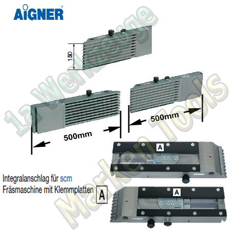 Aigner Integralanschlag scm Tischfräse 500mm 500mm x 150mm-