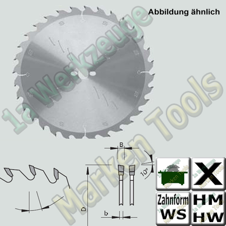 HM HW Stehle Zuschneid- Sägeblatt Ø350x3,5x2,5xØ30 Z=36 WS NL Combi3-