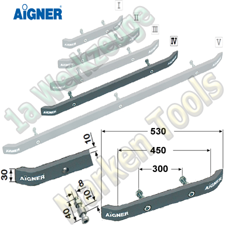 Aigner Befestigungsschiene Gr.4 530x30x10mm abgewinkelt-