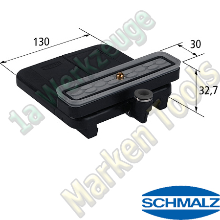 CNC Schmalz Vakuum-Sauger VCBL-S1 130x30x32,7  Q mit Schlauchanschluß
