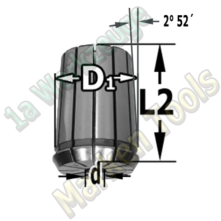 Spannzange 12mm 462E OZ25 DIN 6388