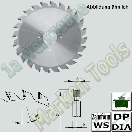 Dia DP Vorritz - Sägeblatt, verstellbar Ø120x2,8-3,8x2,2xØ22 Z=2x12 WS  NL2/3,8/42-