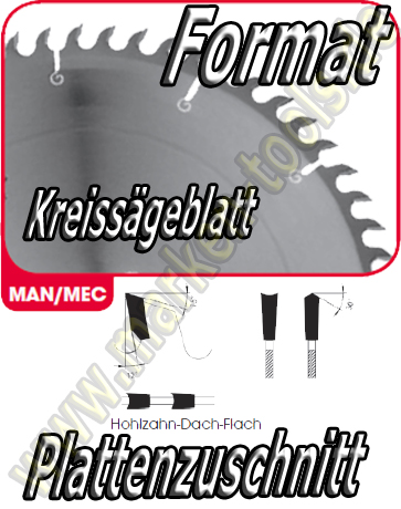HW HM Format-Kreissägeblatt Ø 350x3.2x2.2x30mm Z=72 NL Combi2 H-DA-F