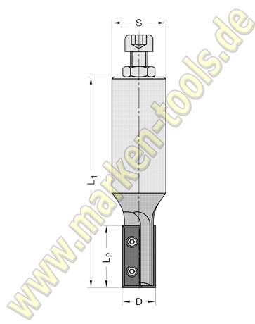 Ø18x50x115mm Wendeplatten-Schaftfräser Z2 HM S=25