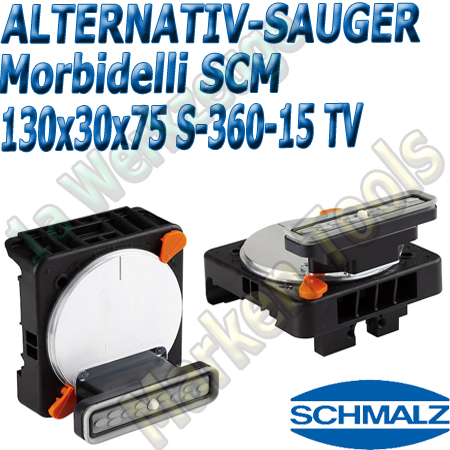 CNC Schmalz Vakuum-Sauger VCBL-S6 130x30x75 360°-15° TV z.B. Morbidelli SCM Flex Flexmatic Start Pilot