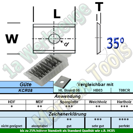 HW HM Wendeplatte Wendemesser 9.6 x 12 x 1.5 Z2 35° 1-Loch 10 Stück KCR08-