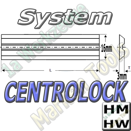 Centrolock Hobelmesser 80x16x3.0mm HM HW  (2Stck.)-