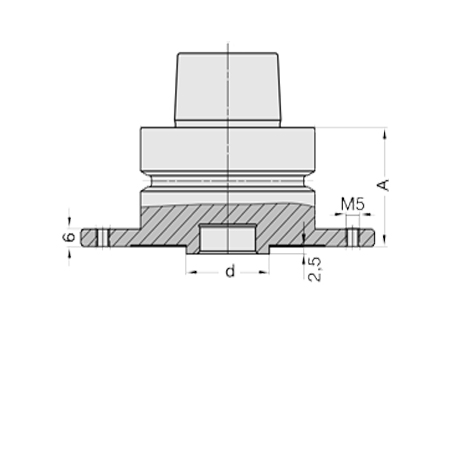 HSK 63F Sägeblattaufnahme SA2 Ø106xØ30mm A=40mm