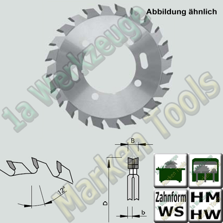 HM HW Vorritz - Sägeblatt, verstellbar Ø120x2,8-3,8x2,2xØ50 Z=2x12 WS-