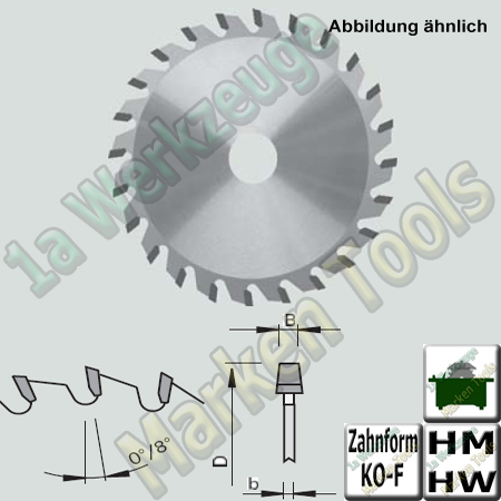 HM HW Vorritz - Sägeblatt Ø125x3,1-4,0x2,5xØ20 Z=24 KO-F-