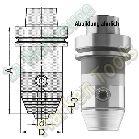 HSK 63F CNC Präzisions Bohrfutter d=3-16