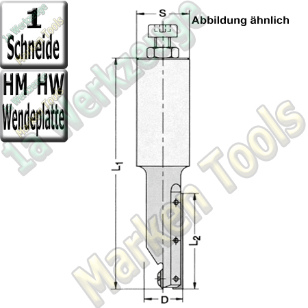 Ø 18mm x 50 x 116mm Z1+1 Wendeplattenfräser Schaftfräser HM HW S=20-
