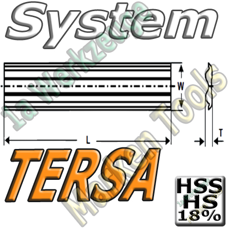 Tersa System Hobelmesser 630mm x10x2.3mm HSS18 HS18 2 Stück-