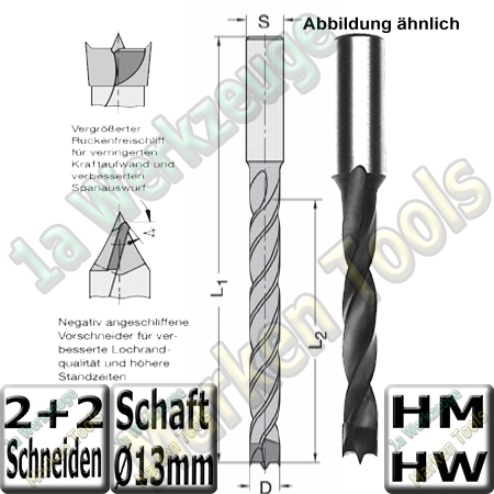 Ø 6mm x75x140mm Spiralbohrer HM HW S=13mm